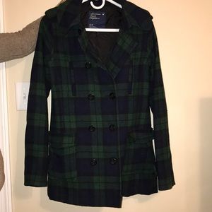 Plaid winter coat